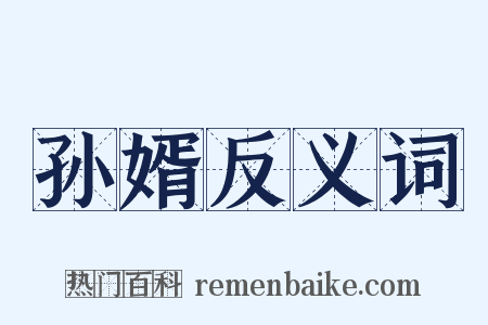 孙婿反义词是什么意思的图片